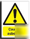 Caution asbestos sign-s. rigid-200X250MM(wa-081-re)