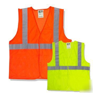 Large class ii lime traffic safety vest