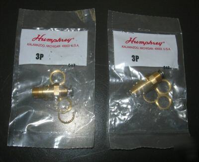 New lot of 2 in package humphrey 3P 3-way valve