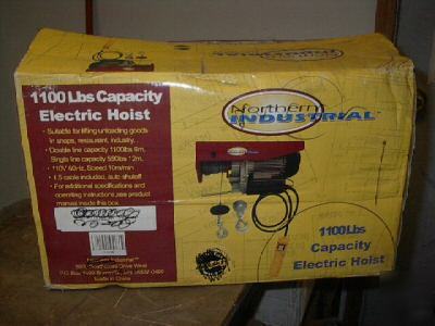 Northern industrial electric hoist 110 volt 1 ph; cable