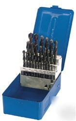 29 pce hss imperial drill set.steel case.1/2 list price