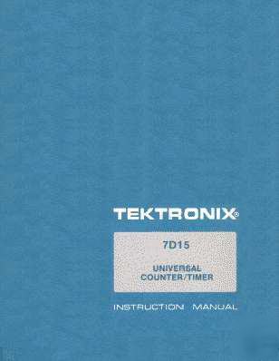 Tek 7D15 service ops manual in 2 res +extras +text srch