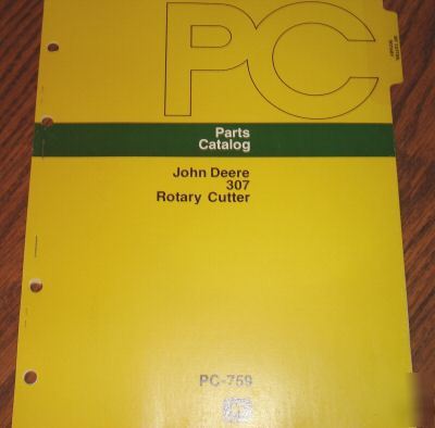 John deere 307 gyramor rotary cutter parts catalog jd