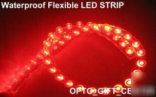 50PC red 48CM pvc neon light strip 48 ledbulb 12V use