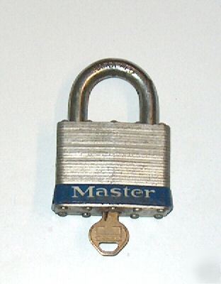 Pad lock used master lock no. 15 1 1/4 opening 1 key 