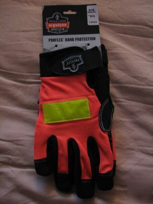 Proflex safety work gloves size large with refelctr