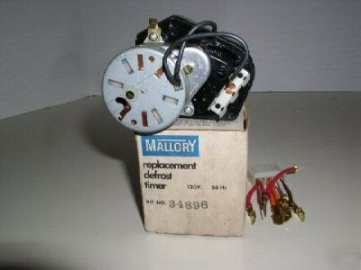 New defrost timer mallory kit 34896 120V hvac A24 f