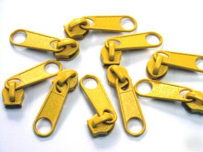 #5 nylon coil zipper sliders long-pull (506) yellow 100