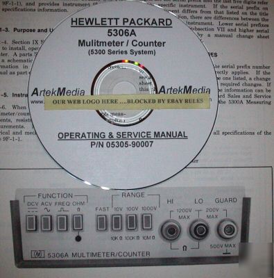 Hp 5306A multimeter / counter ops & service manual
