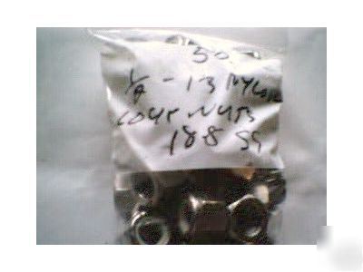 50 1/2-13 stainless steel nylock hex nuts 