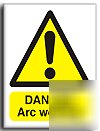 Arc welding sign--s. rigid-200X250MM(wa-089-re)