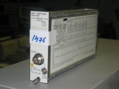 Hp 54712A amplifier (setup channel) (item # 1476)