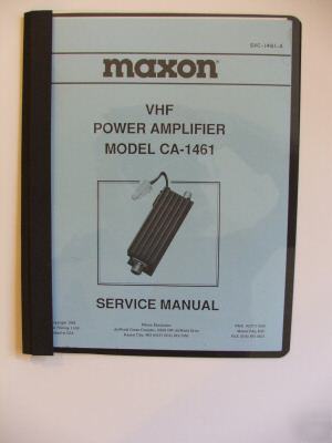 Maxon ca-1461 vhf power amplifier service manual 