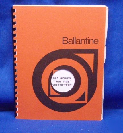 Ballantine 323 voltmeters manual w/schematics