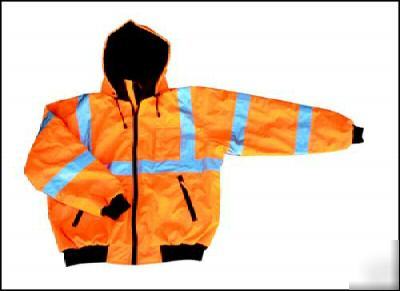 Hi-viz class iii orange jacket - 3XLG