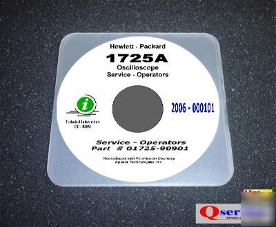 Hp 1725A oscilloscope service - operators manual