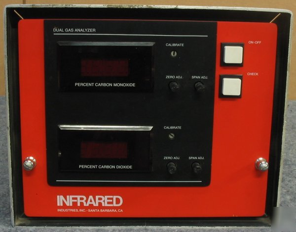 Infrared industries carbon monoxide & dioxide analyzer