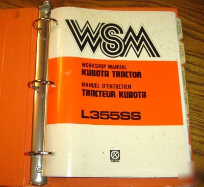 Kubota L355SS tractor workshop service repair manual