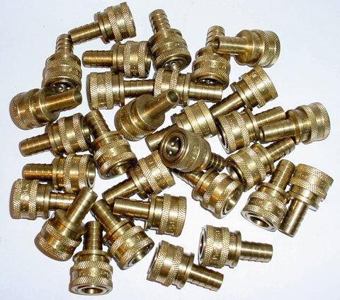 New lot 30 ? parker brass quick disconnect hose fittings