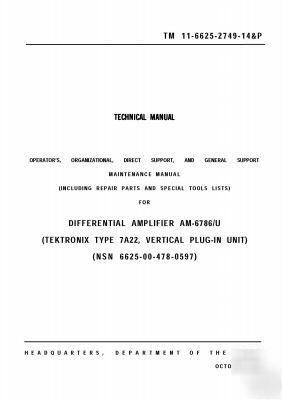 Tek tektronix 7A22 oper & service manual