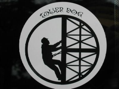 Tower dog window sticker