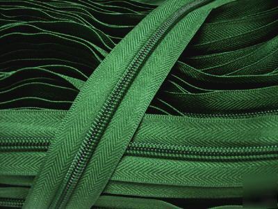 #5 nylon coil zipper chain 20YD (880) olive green