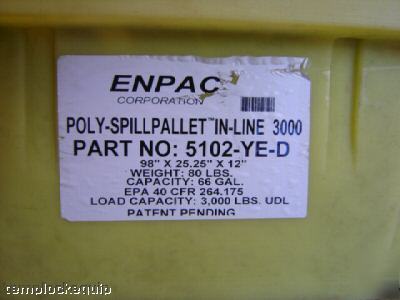 Enpac 4 barrel in-line poly-spillpallet spill pallet