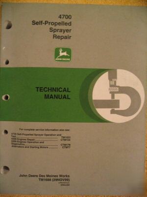 John deere 4700 sprayer repair technical manual