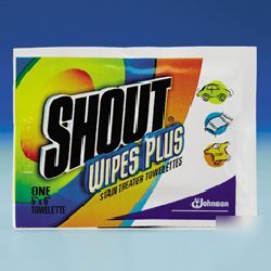 Shout wipes plus stain treater towelettes-drk 94354