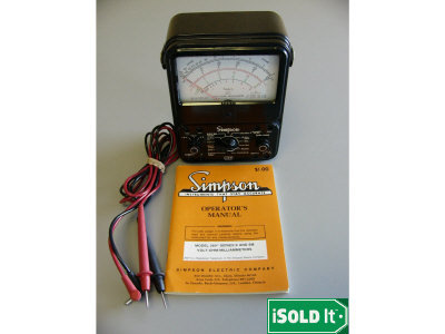 Simpson 260 volt-ohm-milliammeter meter manual 