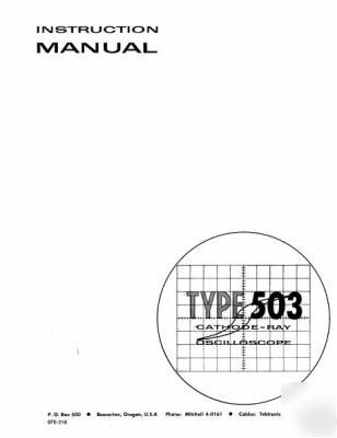 Tek tektronix 503 operation & service manual 2 version