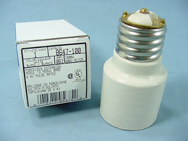5 leviton mogul base lampholder socket extensions 8647