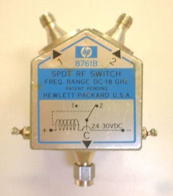 Hp 8761B/556 spdt dc to 18 ghz coaxial switch - sma