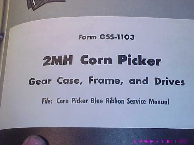 Ih 2MH corn picker gear case frame service manual