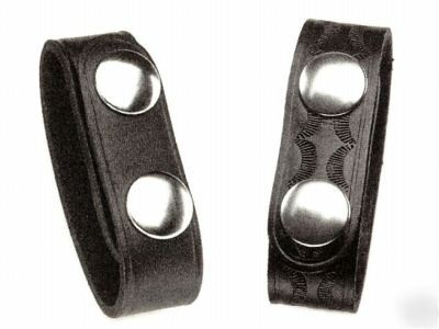 Leather belt keeper nickel snap *pair (2)* best deal 