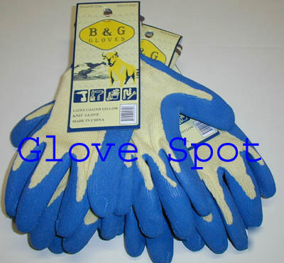 12 pr premium latex coated knit glove garden work $60