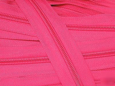 #5 nylon coil zipper chain 20YD (516) deep pink