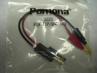 Pomona bnc female to stacking pin tip plugs 7