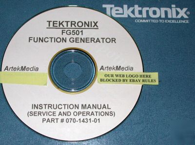 Tektronix FG501 instruction (service & ops) manual