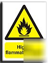 Highly flamm.liquid sign-s. rigid-300X400MM(wa-014-rm)