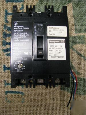 MCP13300CR westinghouse 30A 600V 3P circuit breaker 