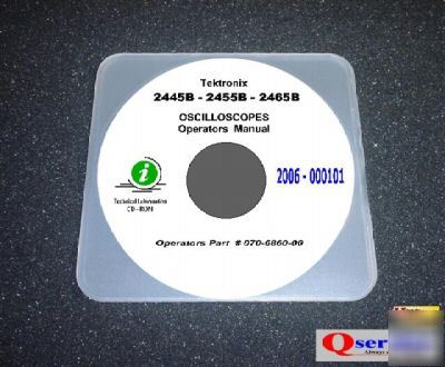 Tektronix tek 2465B service manuals all serials cd