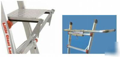 Work platform & wall standoff for little giant ladder