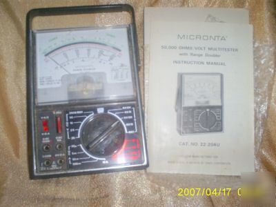 Micronta 50,000 ohms/volt multitester-#22-204U