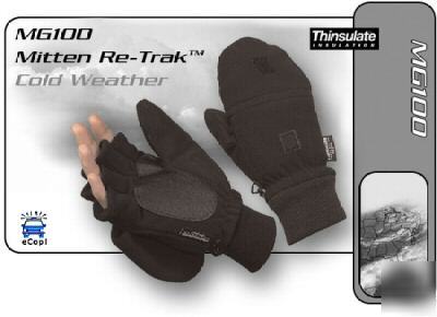 Hatch re-trak mittens -converts half finger gloves xxl