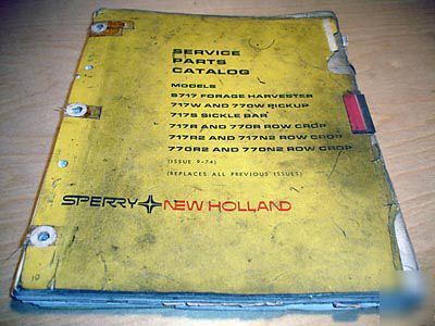 New holland S717 forage harvester parts manual chopper