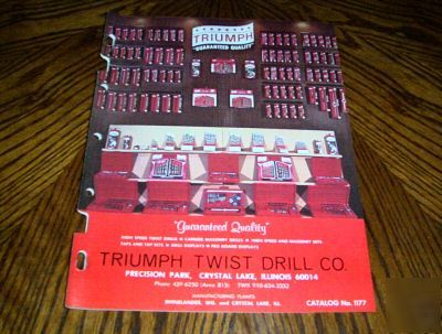 Vintage 1977 triumph twist drill co. catalog no. 1177