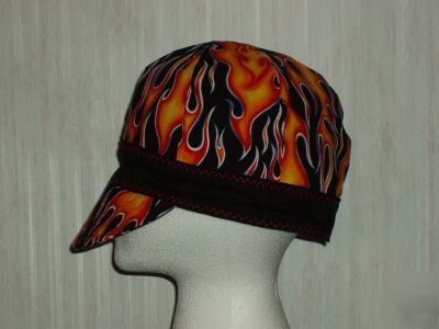 Welding cap in hot rod flames-a 100% cotton hat