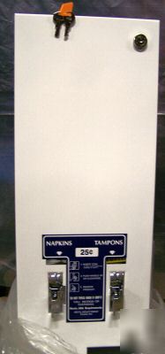 Hsc gards napkins & tampax tampon dispenser 25 cent