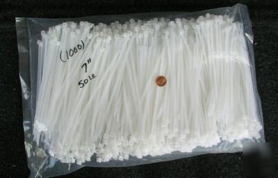 1000 - natural nylon zip wire ties 50LB 7